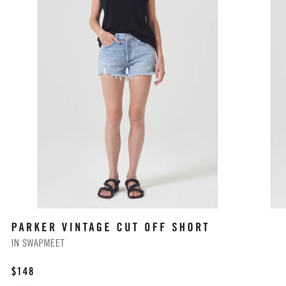Agolde Parker denim shorts in swapmeet